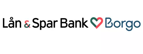 Lån & Spar Banks logga tillsammans med Borgos logga